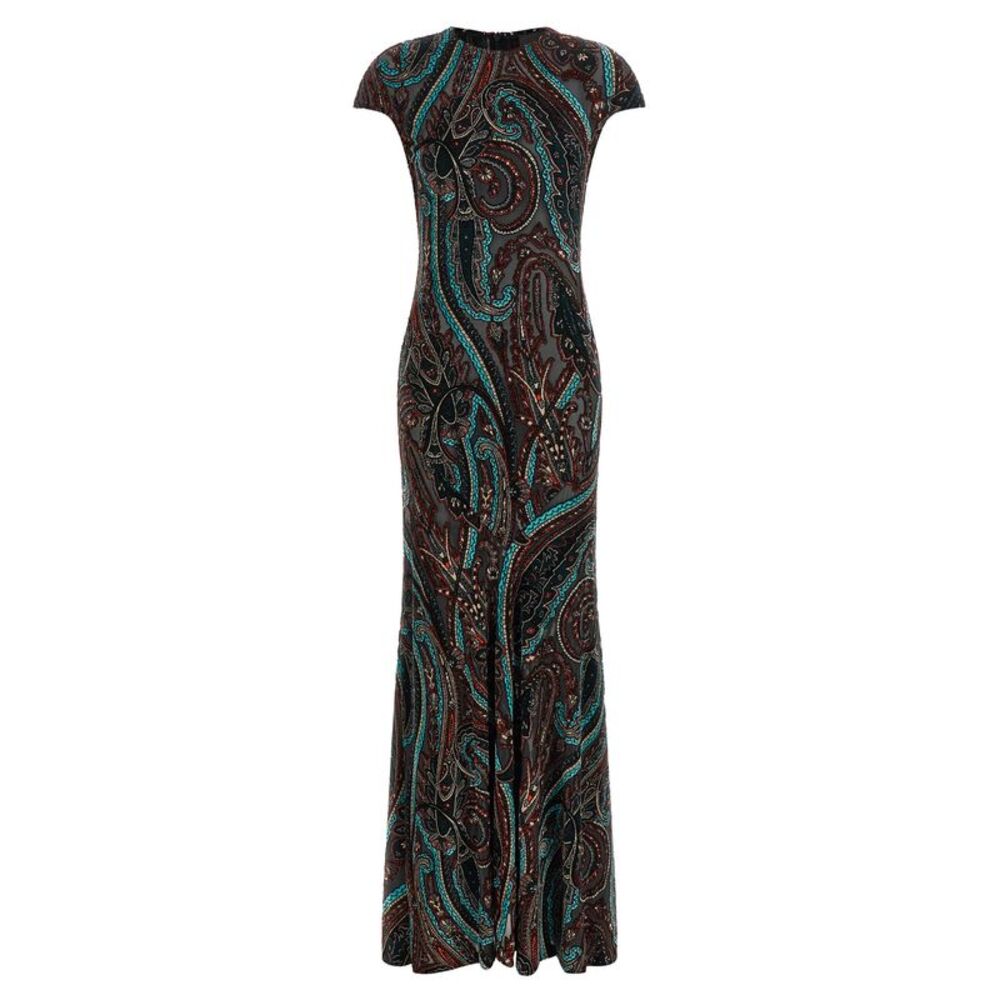 Etro Women Devoré Velvet Dress